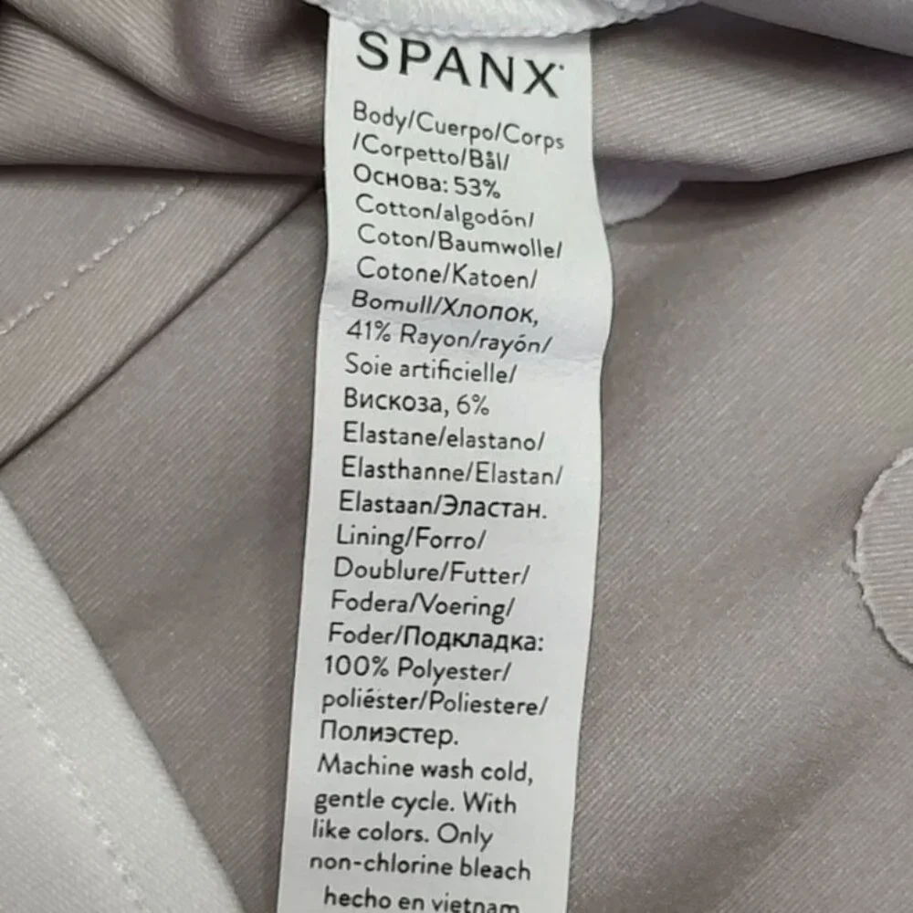 SPANX Pants Classic White L Petite On-The Go Kick Flare Pants Pullover - Picture 12 of 12